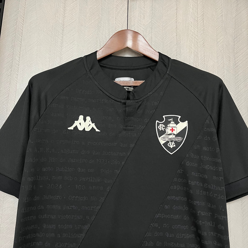 Camisa Vasco Goleiro 24/25 s/n° Torcedor Kappa Masculina - Preta