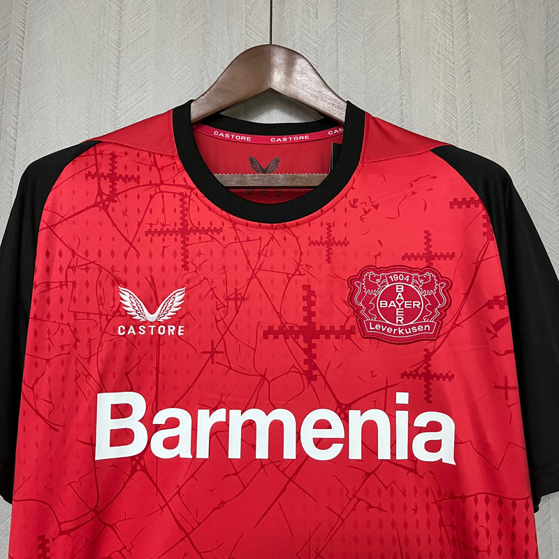 Camisa Bayer Leverkusen Home 24/25 Torcedor Castore Masculina - Vermelha