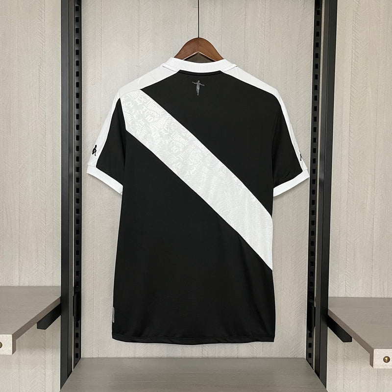 Camisa Vasco Home 24/25 s/n° Torcedor Kappa Masculina - Preta e Branca