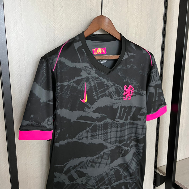 Camisa Chelsea Third 24/25 - Torcedor Nike Masculina - Preta e Roxa