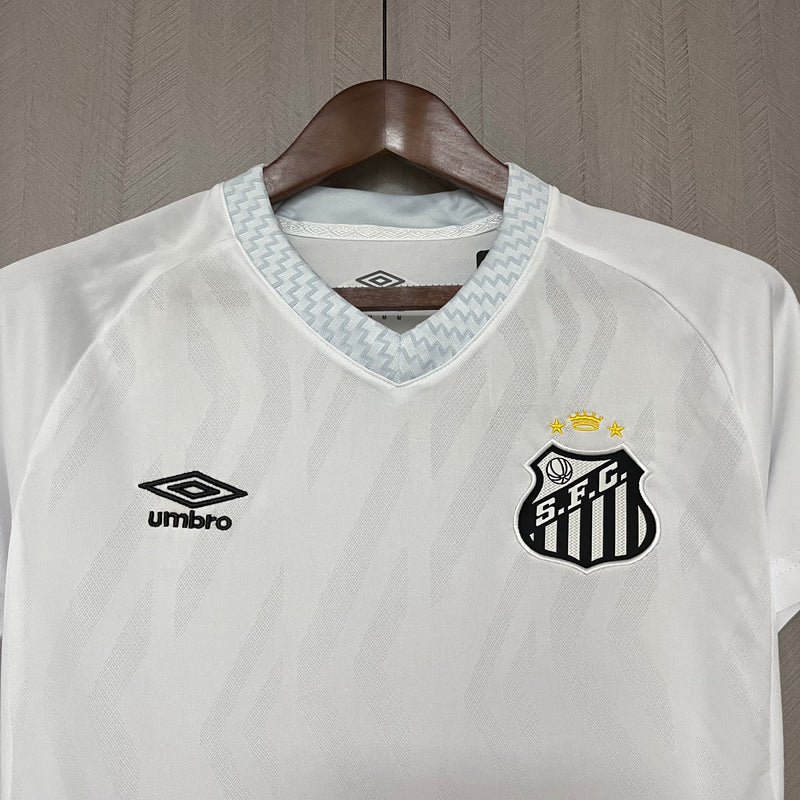 Camisa Santos Home 25/26 Torcedor Umbro Feminina - Branca