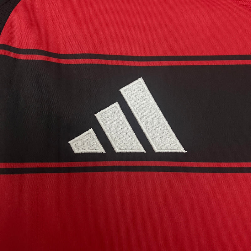 Camisa Flamengo Home 25/26 s/n° Torcedor Adidas Masculina - Vermelha e Preta