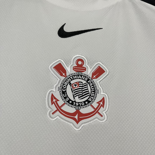 Camisa Corinthians Home 25/26 Torcedor Nike Feminina - Branca