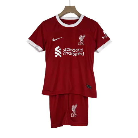 Conjunto Infantil Liverpool Home 23/24 - Vermelho