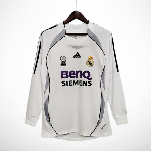 Camisa Real Madrid Titular 06/07 - Versão Retro Manga Longa