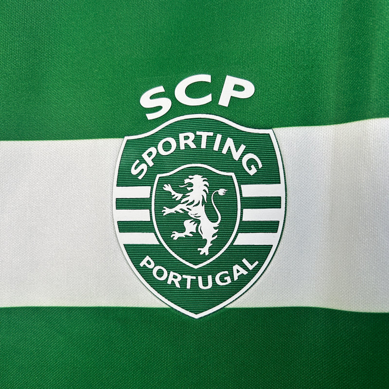 Camisa Sporting Home 25/26 Torcedor Nike Masculina - Verde e Branca