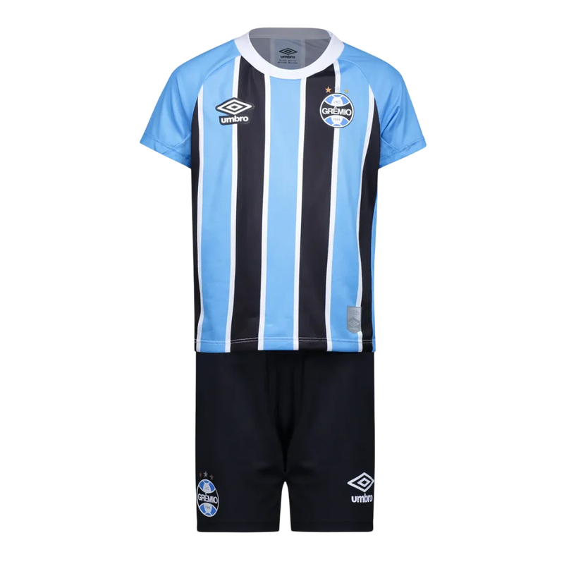 Conjunto Infantil Grêmio Home 25/26 Umbro - Azul e Preta
