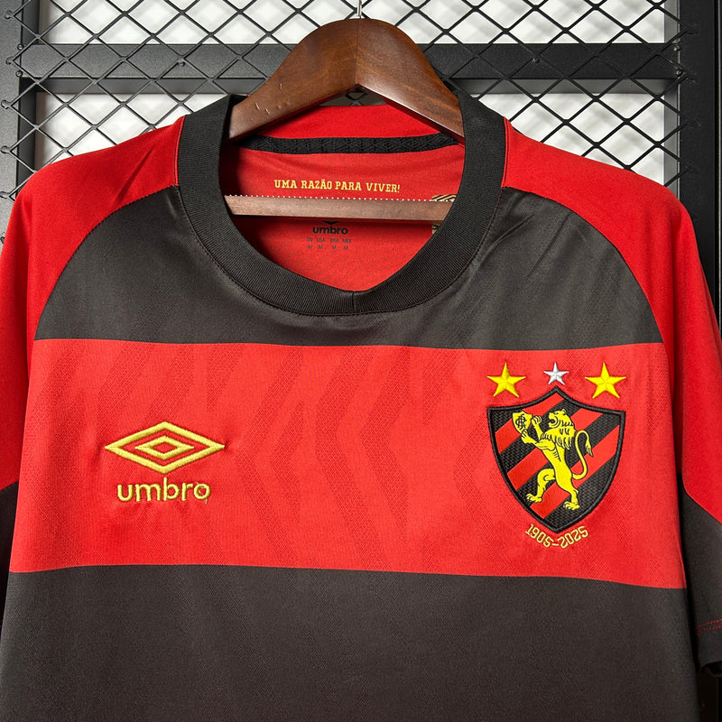 Camisa Sport Recife Home 25/26 Torcedor Umbro Masculina - Vermelha e Preta