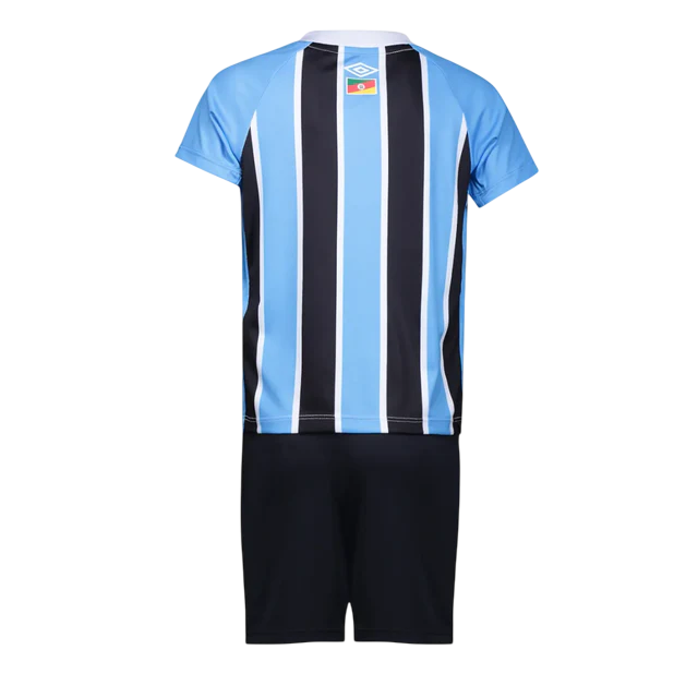 Conjunto Infantil Grêmio Home 25/26 Umbro - Azul e Preta