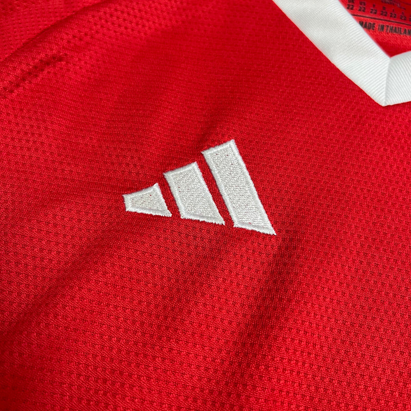 Conjunto Infantil Internacional Home 25/26 Adidas - Vermelha