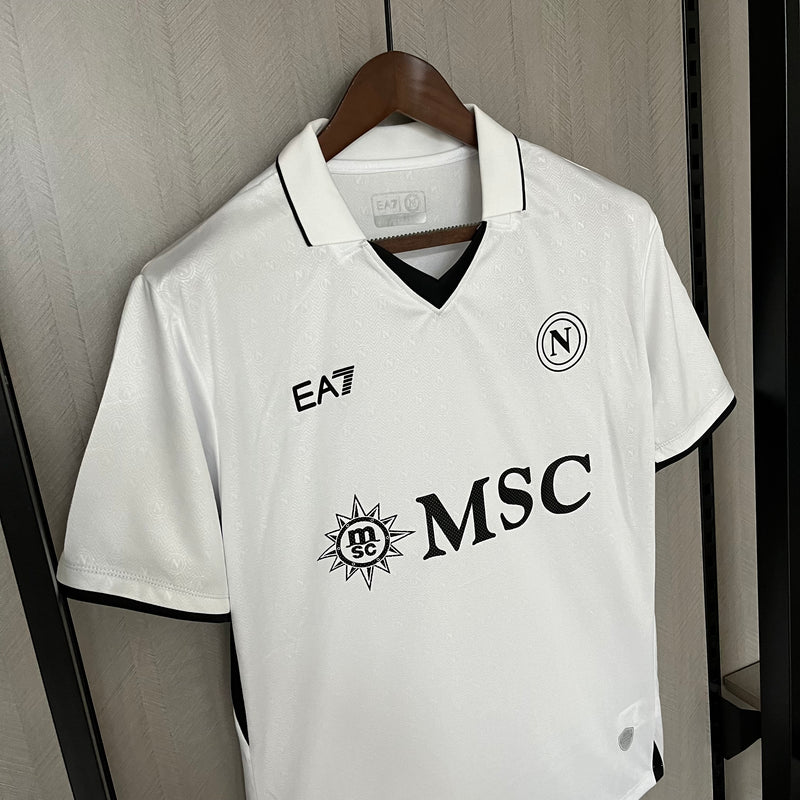 Camisa Napoli Away 24/25 Torcedor EA7 Masculina - Branca