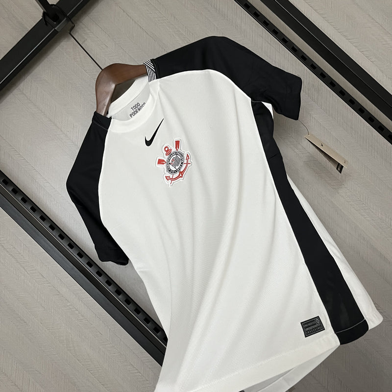 Camisa Corinthians Home 25/26 Torcedor Nike Feminina - Branca