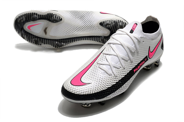 Chuteira Campo Nike Phantom GT Elite FG White/Pink - Low