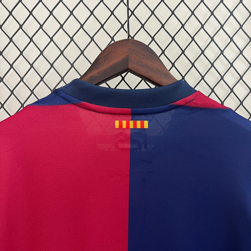 Camisa Barcelona Home 24/25 s/n° Torcedor Masculino - Azul e Grená