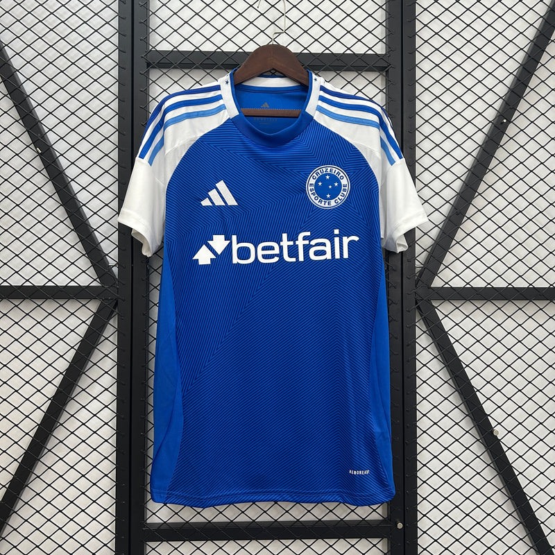 Camisa Cruzeiro Home 25/26 Torcedor Adidas Masculina - Azul e Branca