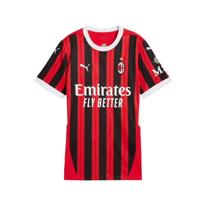 Camisa AC Milan Home 24/25 Torcedor Feminina - Preta e Vermelha