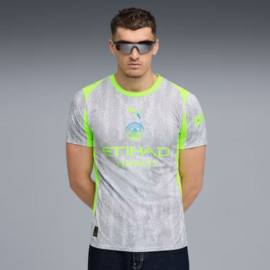 Camisa Manchester City Away 25/26 Torcedor Puma Masculina - Cinza e Verde