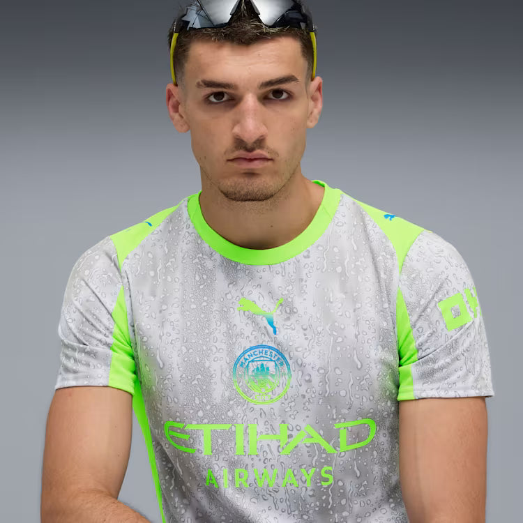 Camisa Manchester City Away 25/26 Torcedor Puma Masculina - Cinza e Verde