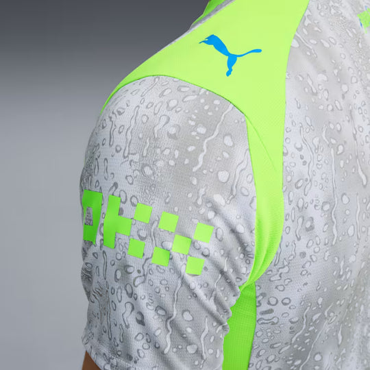 Camisa Manchester City Away 25/26 Torcedor Puma Masculina - Cinza e Verde