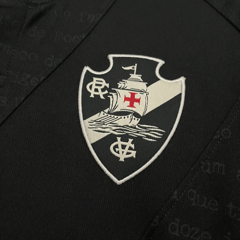 Camisa Vasco Goleiro 24/25 s/n° Torcedor Kappa Masculina - Preta