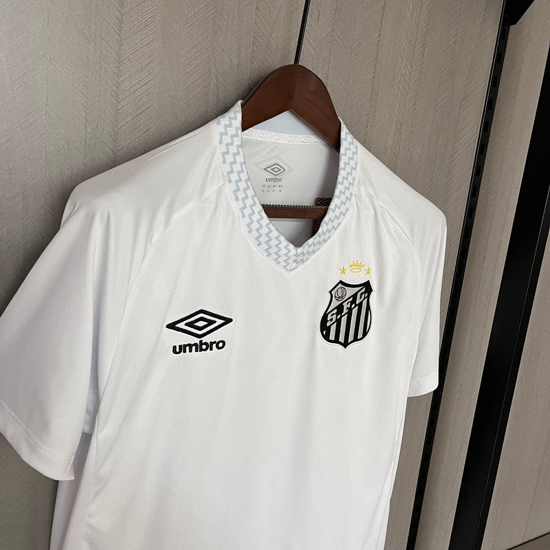 Camisa Santos Home 25/26 Torcedor Umbro Masculina - Branca