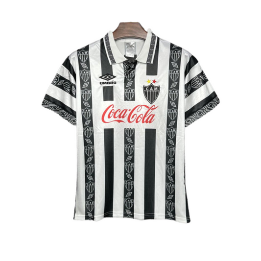 Camisa Atlético Mineiro Titular 1995 - Versão Retro - Listrada