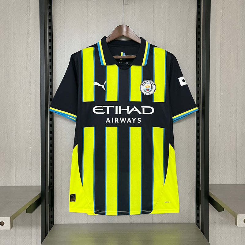 Camisa Manchester City Away 24/25 Torcedor Puma Masculina - Azul e Amarela