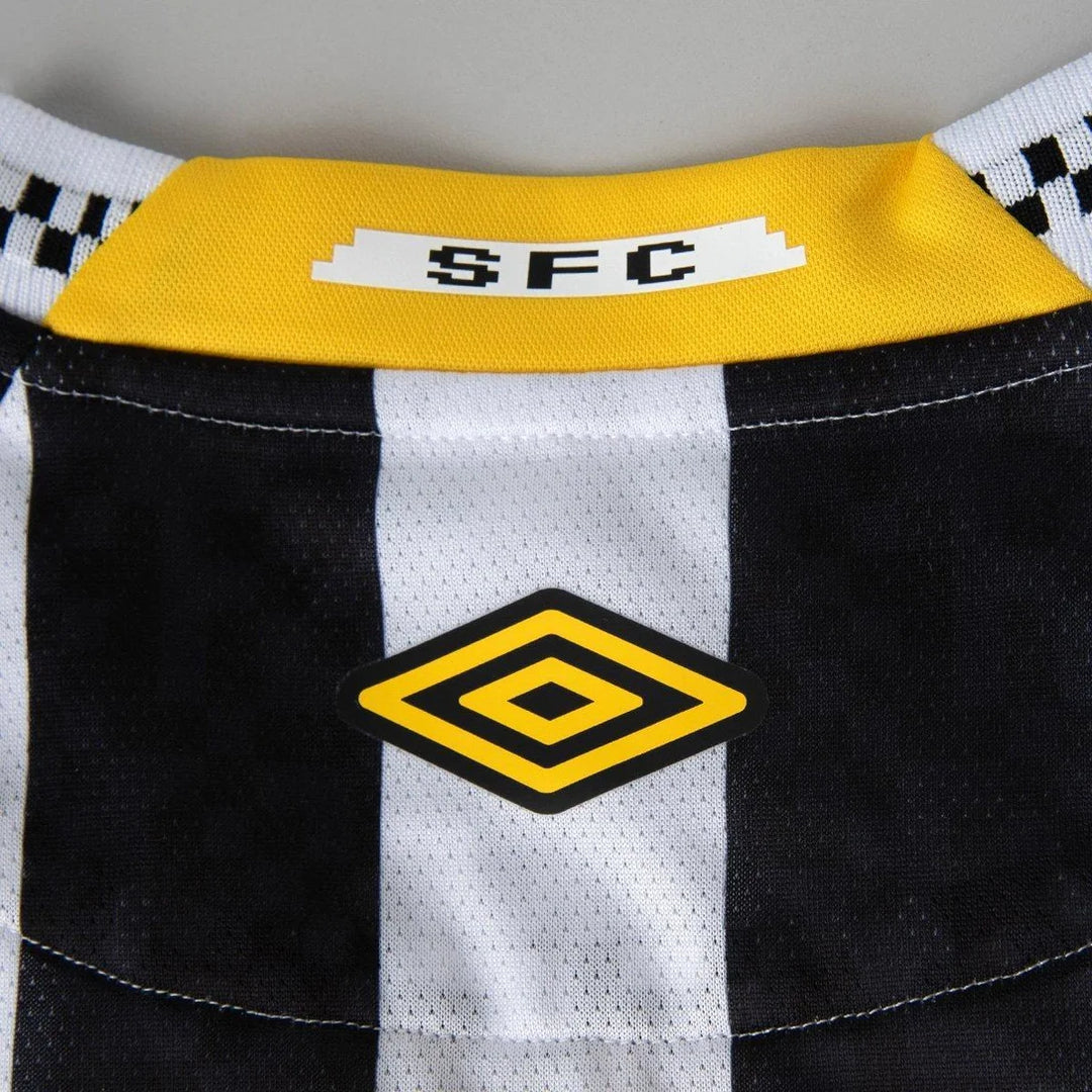 Camisa Santos Away 25/26 Jogador Umbro Masculina - Preta e Branca
