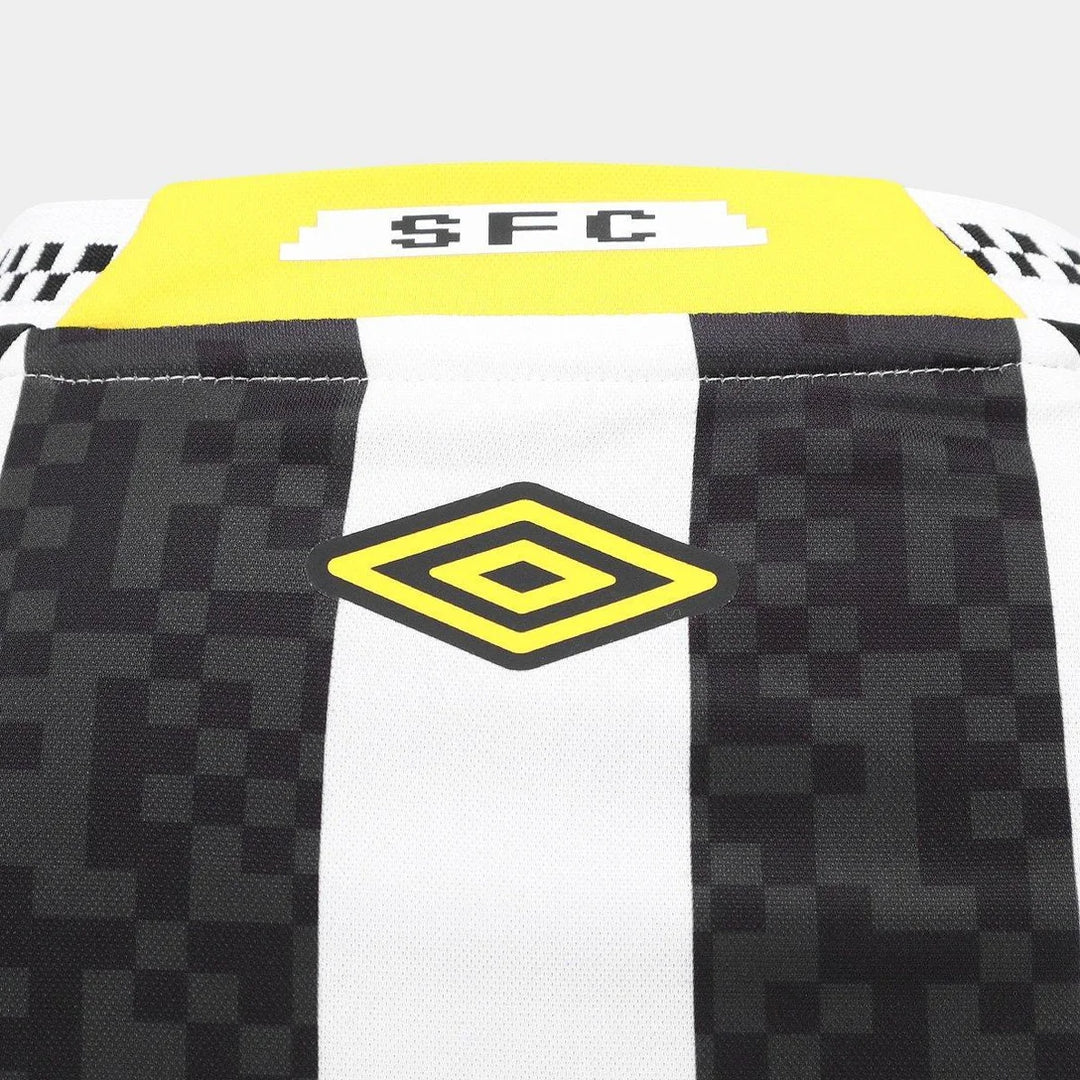Camisa Santos Away 25/26 Torcedor Umbro Masculina - Preta e Branca