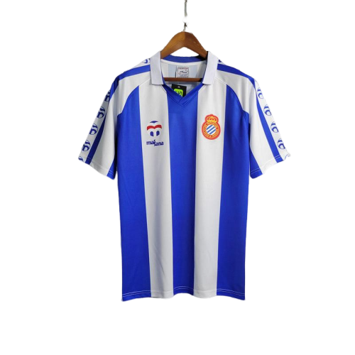 Men's Espanyol I Home Retro Shirt 1984/89 Blue and White