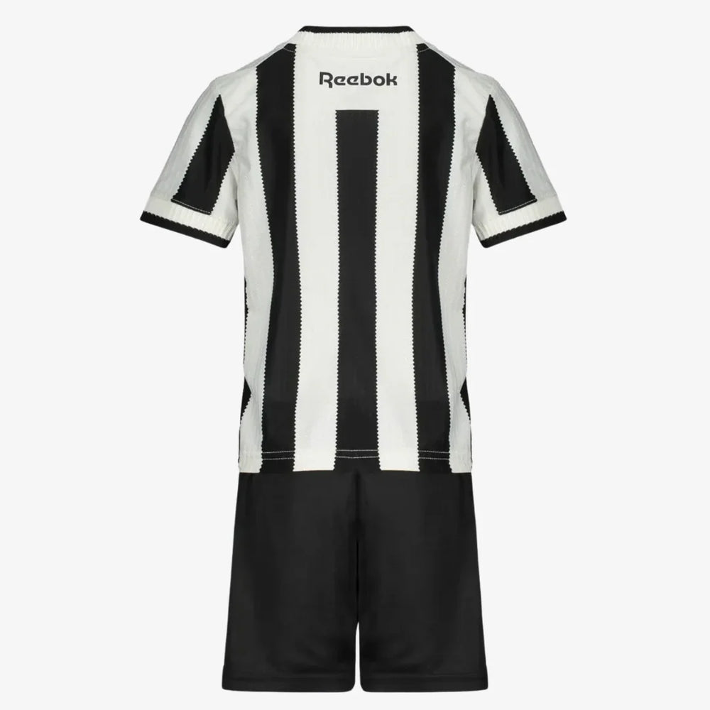 Conjunto Infantil Botafogo Home 25/26 Reebok - Preta e Branca