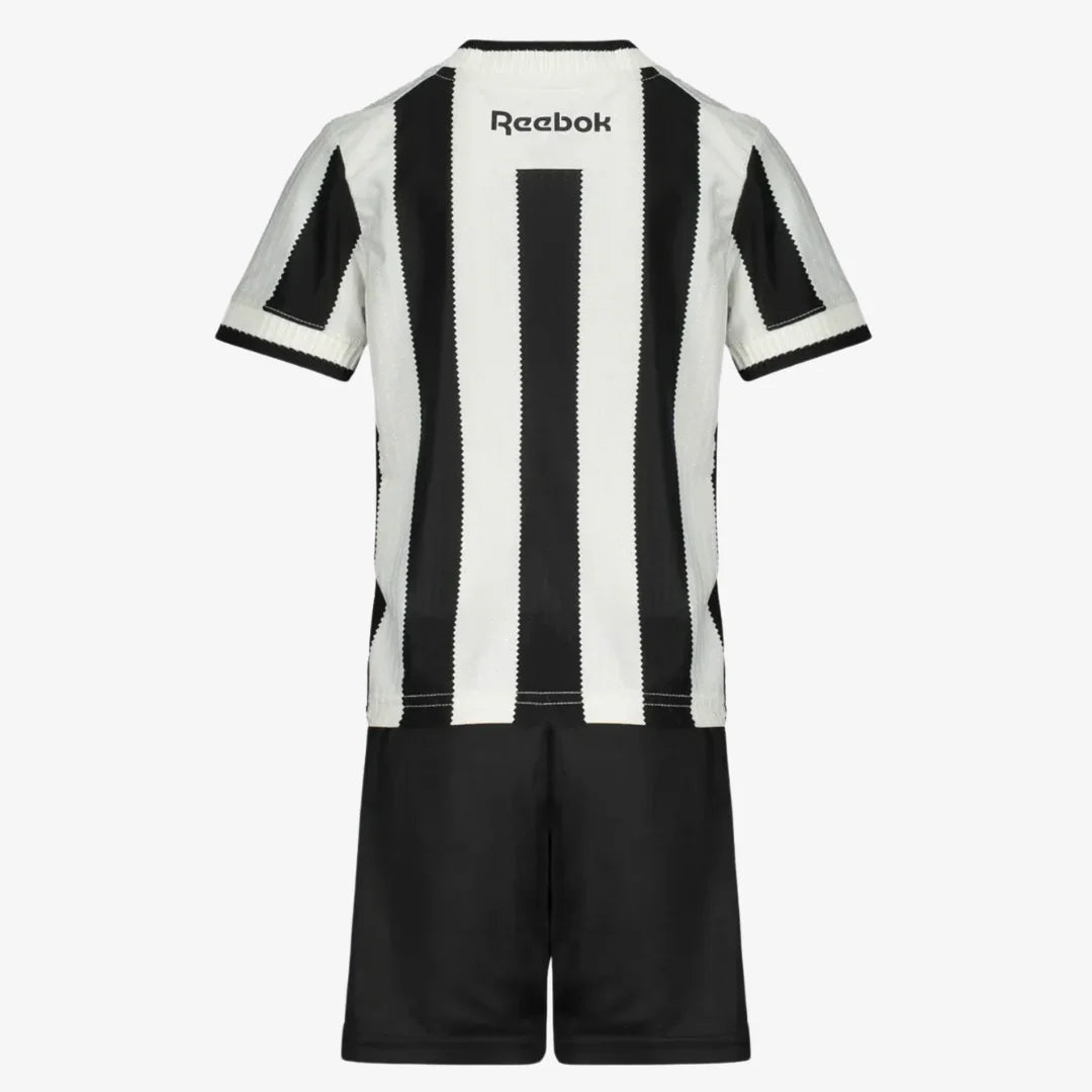 Conjunto Infantil Botafogo Home 25/26 Reebok - Preta e Branca
