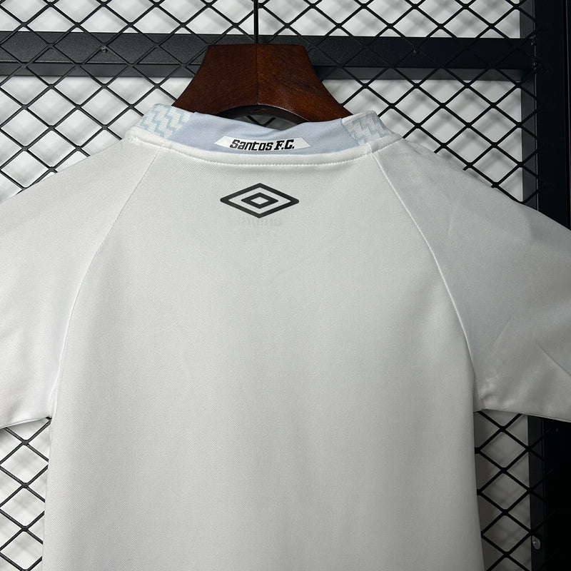 Conjunto Infantil Santos Home 25/26 Umbro - Branca