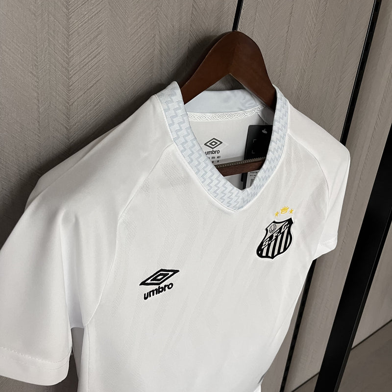 Camisa Santos Home 25/26 Torcedor Umbro Feminina - Branca