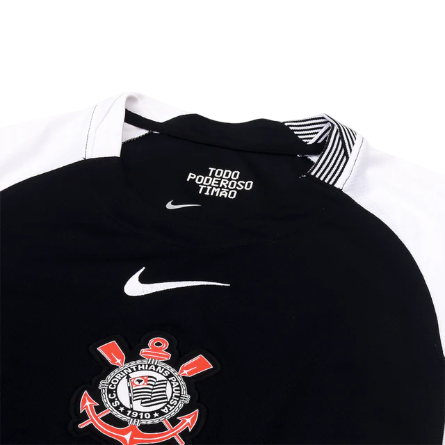 Conjunto Infantil Corinthians Away 25/26 Nike - Preta
