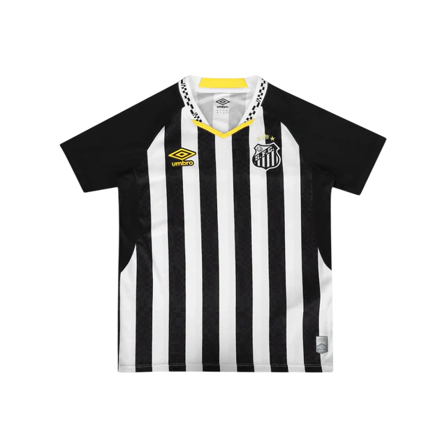 Conjunto Infantil Santos Home 25/26 Umbro - Preta e Branca