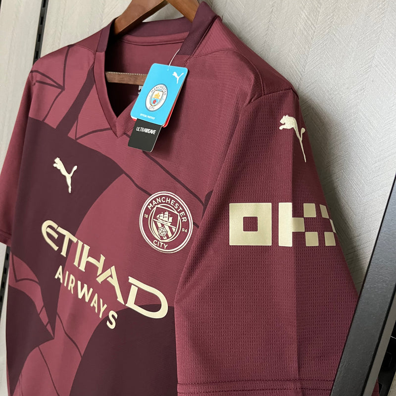 Camisa Manchester City Third 24/25 Torcedor Puma Masculina - Vermelha