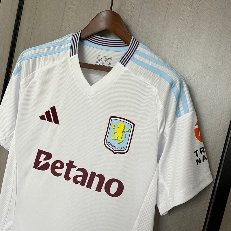 Camisa Aston Villa Away 24/25 s/n° Torcedor Adidas Masculina - Branca