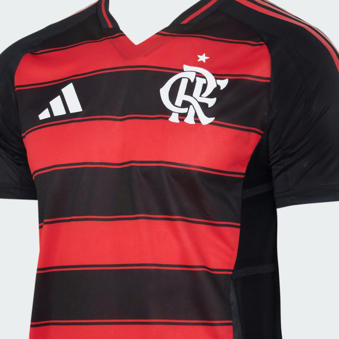 Camisa Flamengo Home 25/26 Jogador Adidas Masculina - Vermelha e Preta