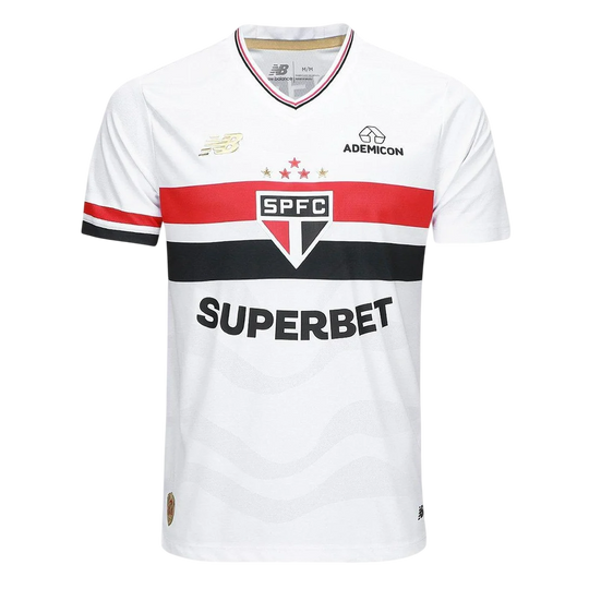 Camisa São Paulo Home 25/26 Jogador New Balance Masculina - Branca