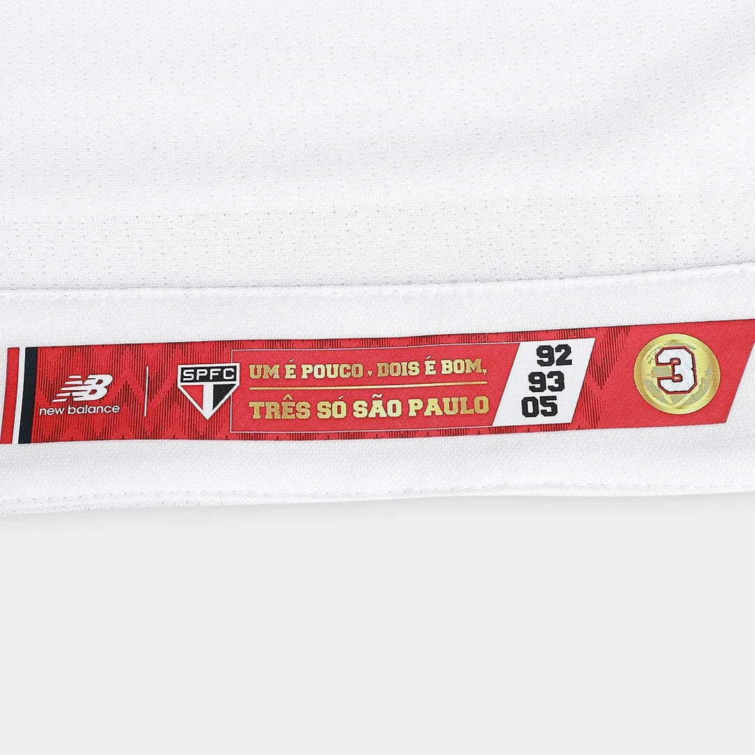 Camisa São Paulo Home 25/26 Jogador New Balance Masculina - Branca