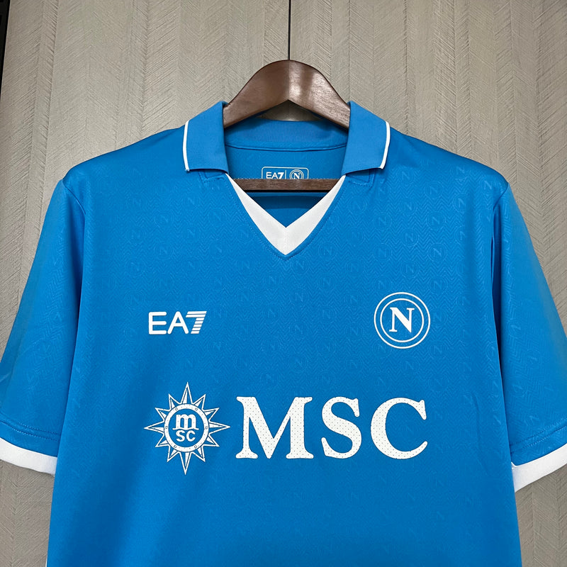 Camisa Napoli Home 24/25 - Torcedor EA7 Masculina - Azul