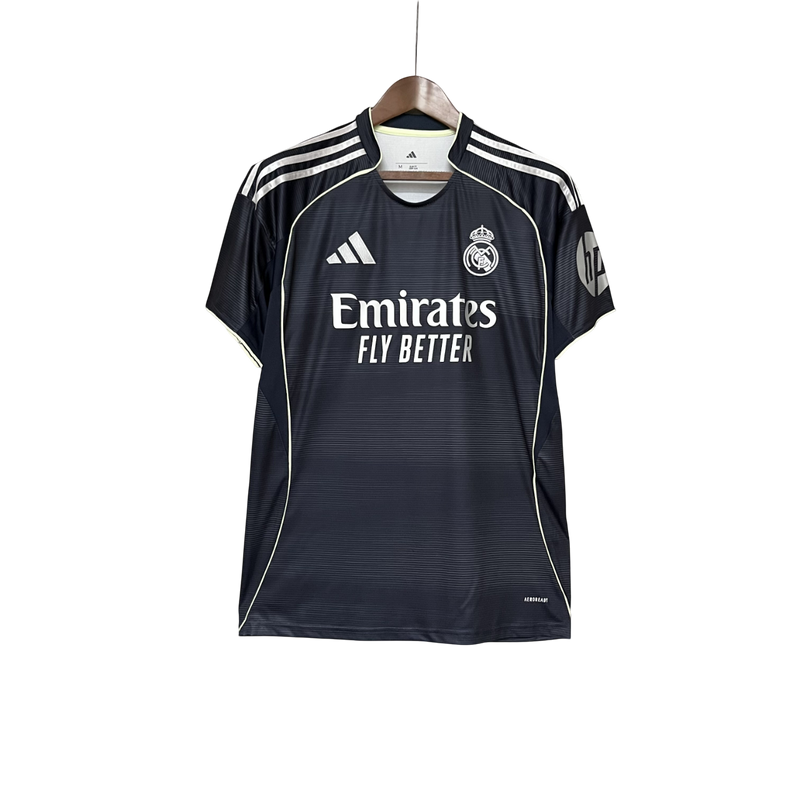 Camisa Real Madrid Away 25/26 s/n° Torcedor Adidas Masculina - Preta