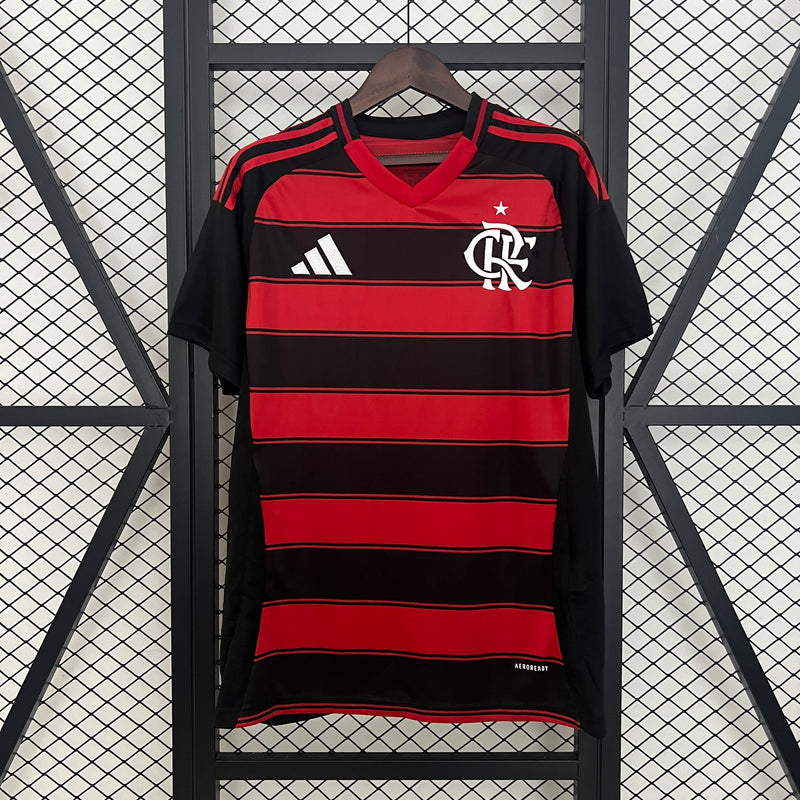 Camisa Flamengo Home 25/26 s/n° Torcedor Adidas Masculina - Vermelha e Preta