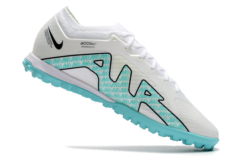 Chuteira Society Nike Air Zoom TF Branco/Azul - Low