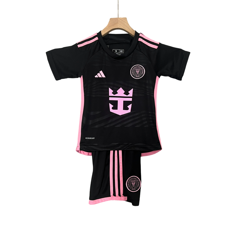 Conjunto Infantil Inter Miami Away 24/25 Adidas - Preta