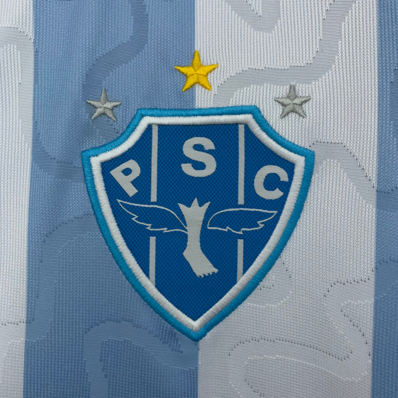 Camisa Paysandu Home 25/26 Torcedor Lobo Masculina - Azul e Branca