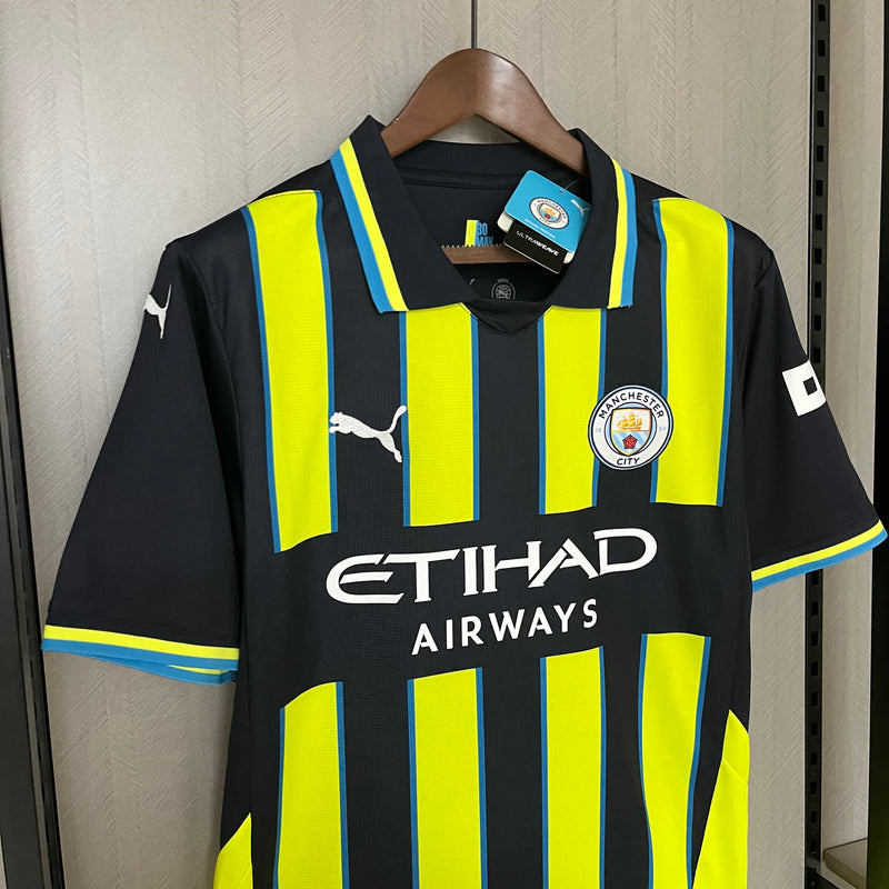 Camisa Manchester City Away 24/25 Torcedor Puma Masculina - Azul e Amarela