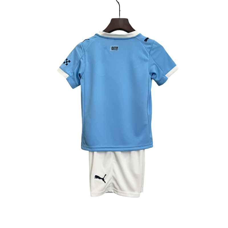 Conjunto Infantil Manchester City Home 25/26 Puma - Azul Claro