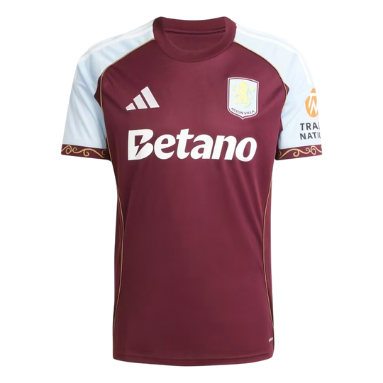 Camisa Aston Villa Home 25/26 Torcedor Adidas Masculina - Vinho